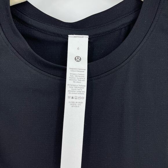 Lululemon Ultralight Waist Length Tank Top Black Size 6 - Picture 3 of 8